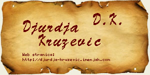 Đurđa Kružević vizit kartica